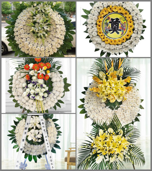 山东青岛黄岛区王台镇大朱阳村花圈速递